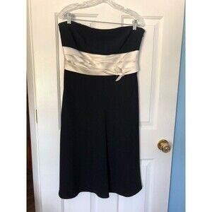 Donna Morgan Black Strapless Dress Size 10